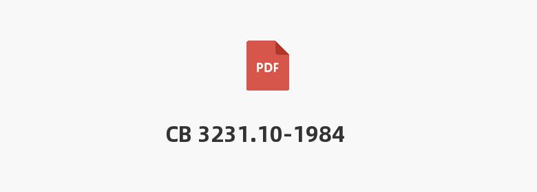 CB 3231.10-1984